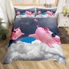 Cartoon Cute Pink Pig Duvet Cover for Children Boys Girls Microfiber Pigs Floral Cartoon Farm Animals Theme Bedroom Decorations