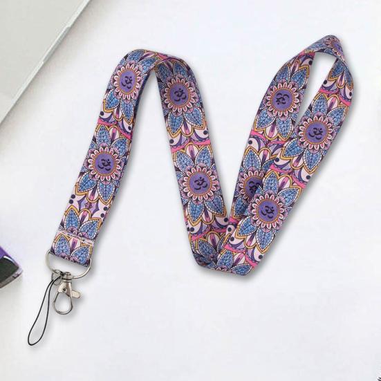 Lanyard Rope Double-sided Printed Delicate Patterns Wear-resistant Non-fading Fine Workmanship Hanging Items Portable Geometric Pattern