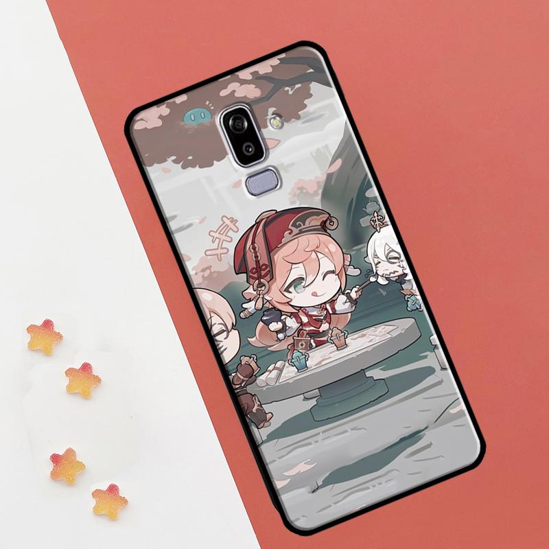 Genshin Impact Chibi Case For Samsung Galaxy J8 2018 A7 A9 A6 A8 J4 J6 Plus J1 A3 A5 2016 J3 J5 J7 2017 Cover