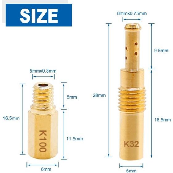 25 Pcs Carburetor Main Jet Kit Replacement for VM22 VM24 VM26 Carburetor 40 PCS