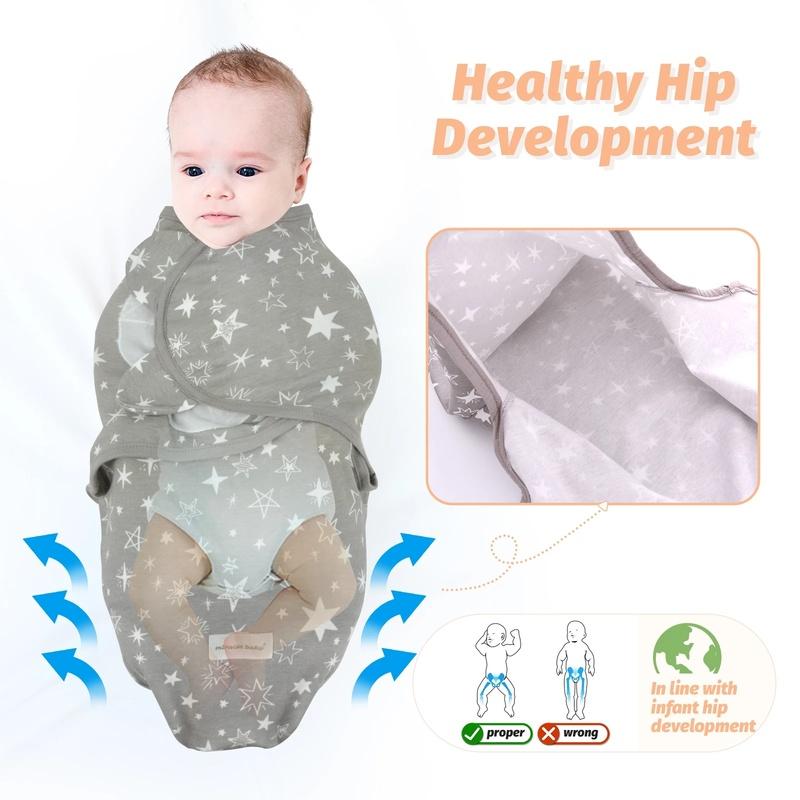 3er-Pack Wickeltücher aus 100 % Baumwolle für Babys, 0–6 Monate, Wickeltuch für Neugeborene