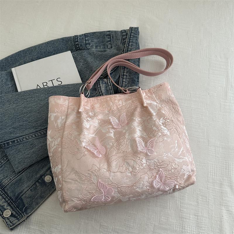 

Сумка Женская Новая Китайская 2025 Новая Вышивка Сумка-тоут Гофэн Сумка через плечо Большая Вместимость Бабочка