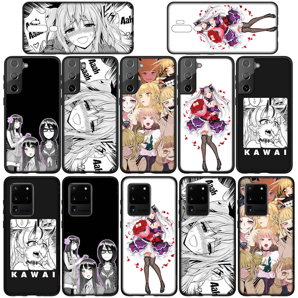 Mobilskal för Samsung Galaxy S25 S23 S22 S24 Ultra FE A05 A06 A15 A16 A36 A37 A35 A54 A55 A56 A57 A25 A26 A53 Tecknad Waifu Sugoi Ahegao Tjej Skydd