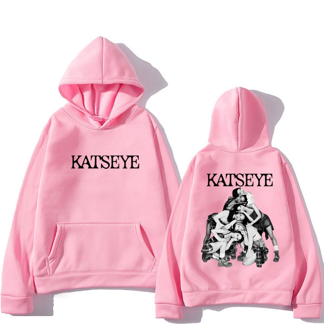 Katseye Double Sided Printed Hoodies Vīriešu