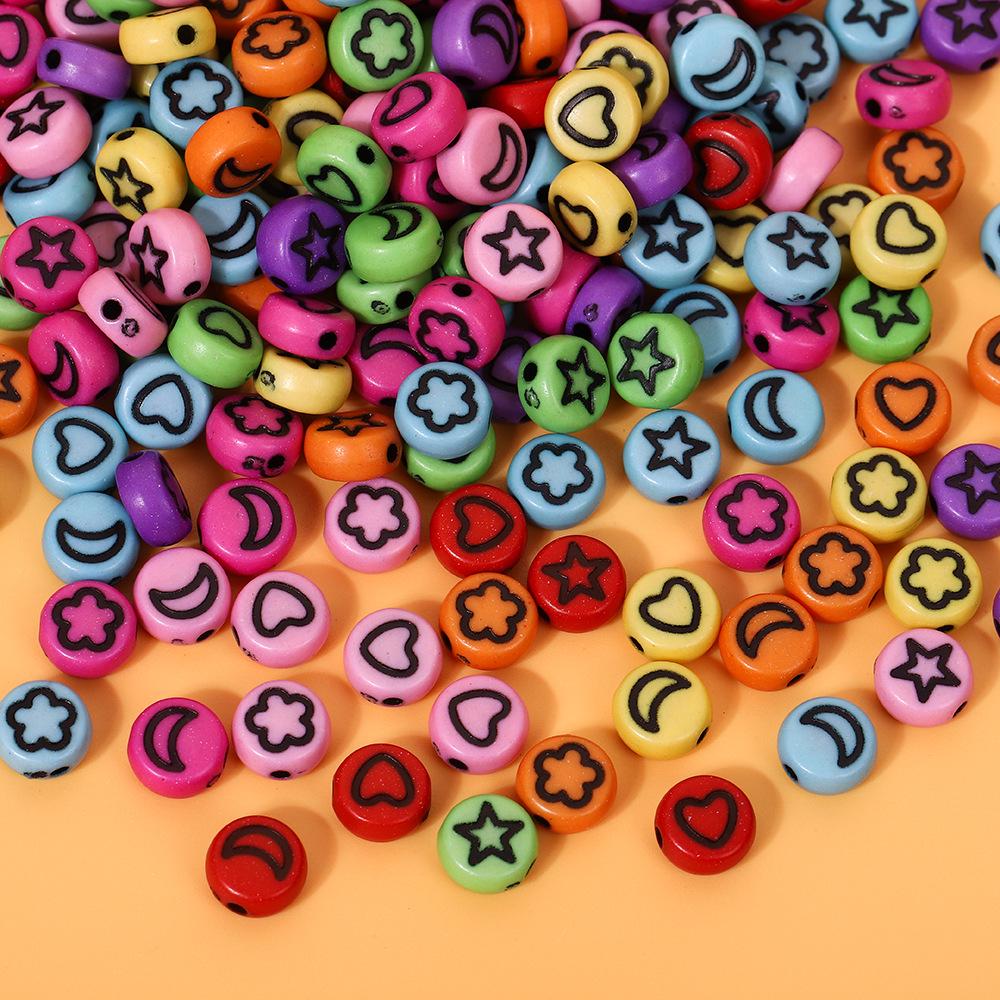 Acrylic Letter Beads for Kids' Jewelry Making – Educational DIY Beading Accessories