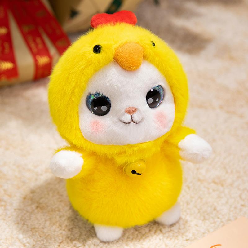 Big Eye Transformation Table Companion Doll Little Panda Giant Panda Plush Toy Monkey Doll Desktop Ornament Children's Gift