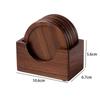 6pcs/set Free Custom Carved Walnut Wood Coasters Placemats Decorative Round Insulated Japanese Beverage Coasters Home Decor