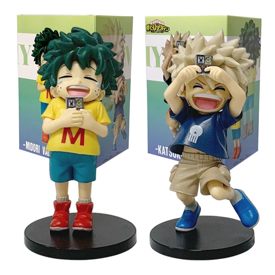 New Arrival My Hero Academia Childhood Izuku Midoriya / Childhood Katsuki Bakugo PVC Action Model Anime Cartoon Model Toy Gifts