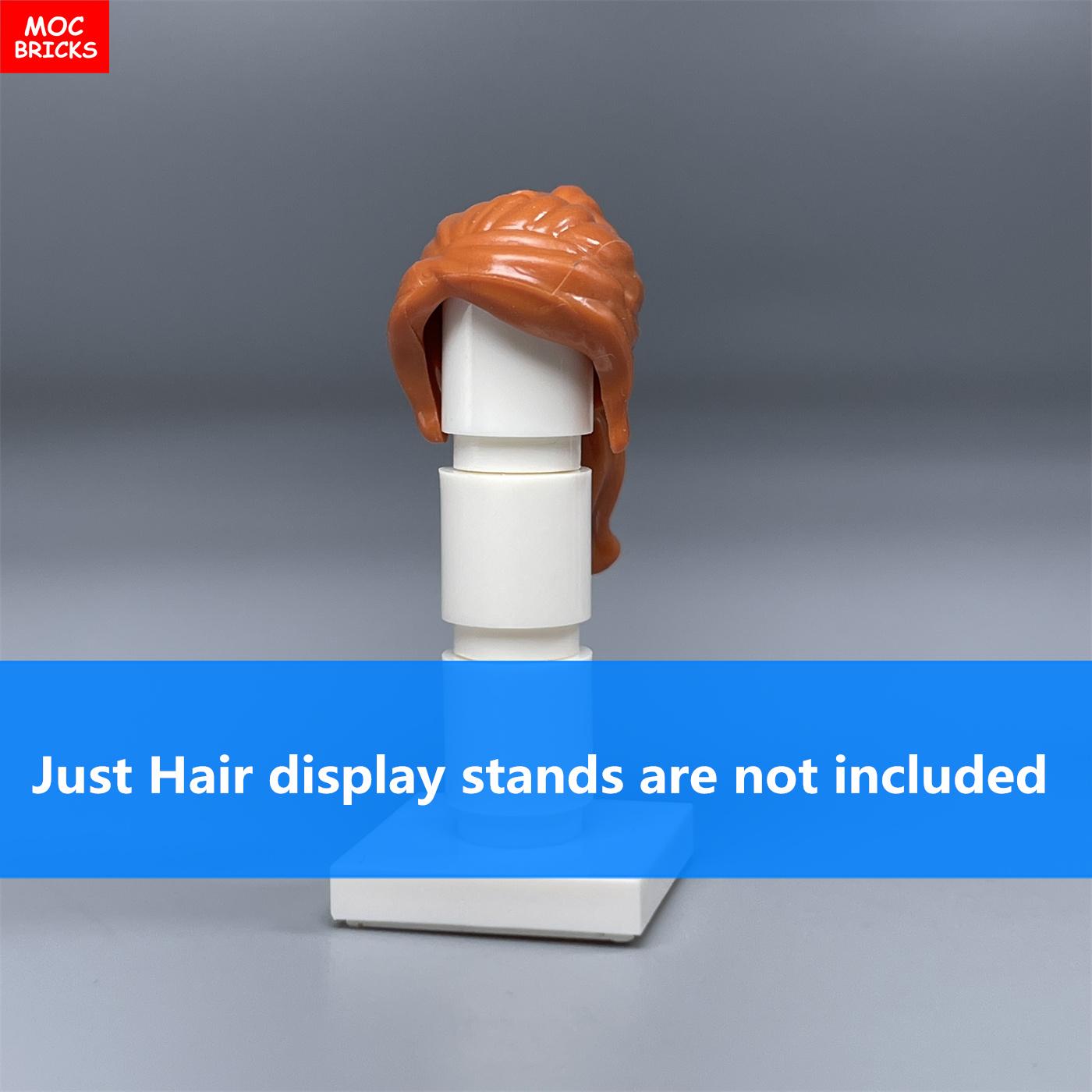 10 stuks MIJN EIGEN CREATIE Blokken Vrouwelijk Haar Hoge Paardenstaart Ideaal Voor 4CM Figuur Kleding Meisjes Hoofd Lichaamsdelen Toevoegingen ZELF BOUWEN Blokken Kinderen