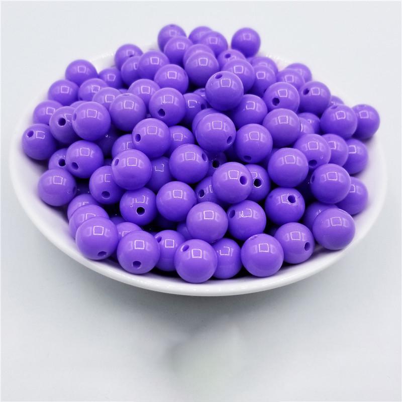 8mm 100/500szt. Solidne Akrylowe Plastikowe Koraliki Rzemieślnicze Prosty Otwór Kolory Cukierkowe dla Dzieci DIY Tworzenie Biżuterii Rzemiosło Akcesoria