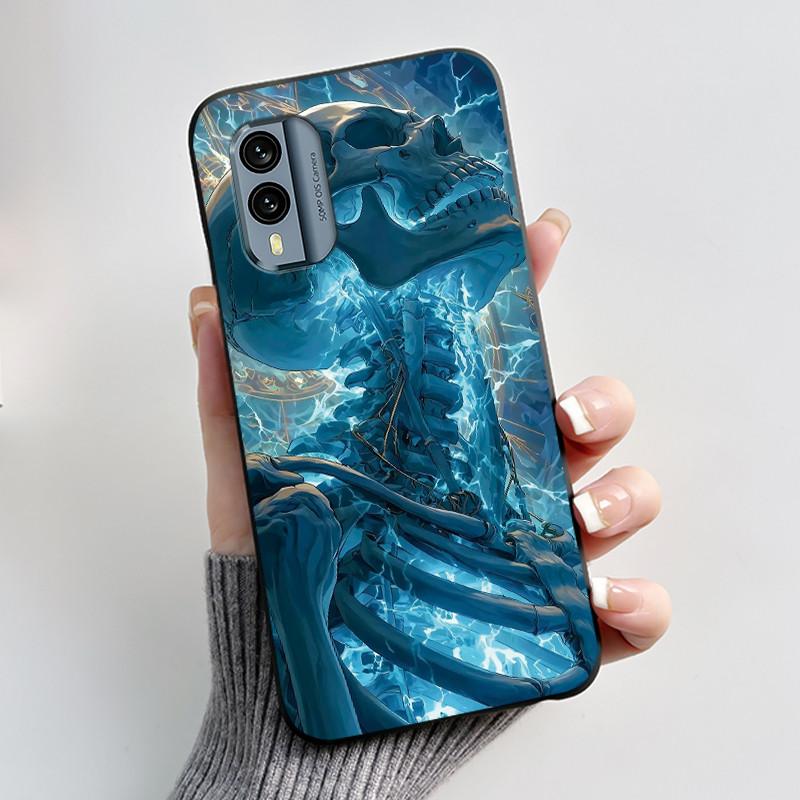 Casing For Nokia X30 5G Anti-scratch Bumper Soft Shell For Nokia XR21 Beautiful Brightly Colored Sunflower Pattern Black Case