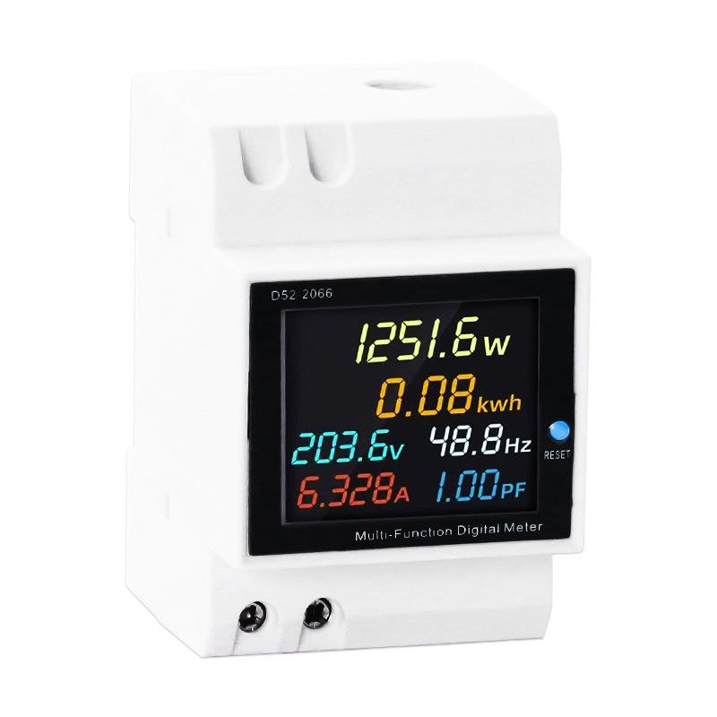 Digital Display Multimeter Single-Phase Smart Voltage Current Power DIN Rail Meter
