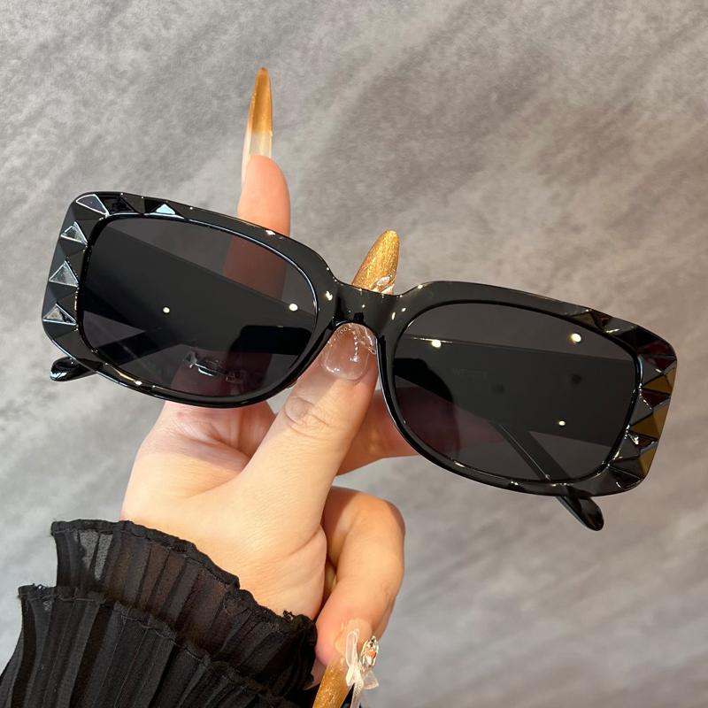 3PCS Óculos de Sol Quadrados da Moda Femininos Y2K Hip Hop Férias Praia Festa Decoração Óculos Masculinos
