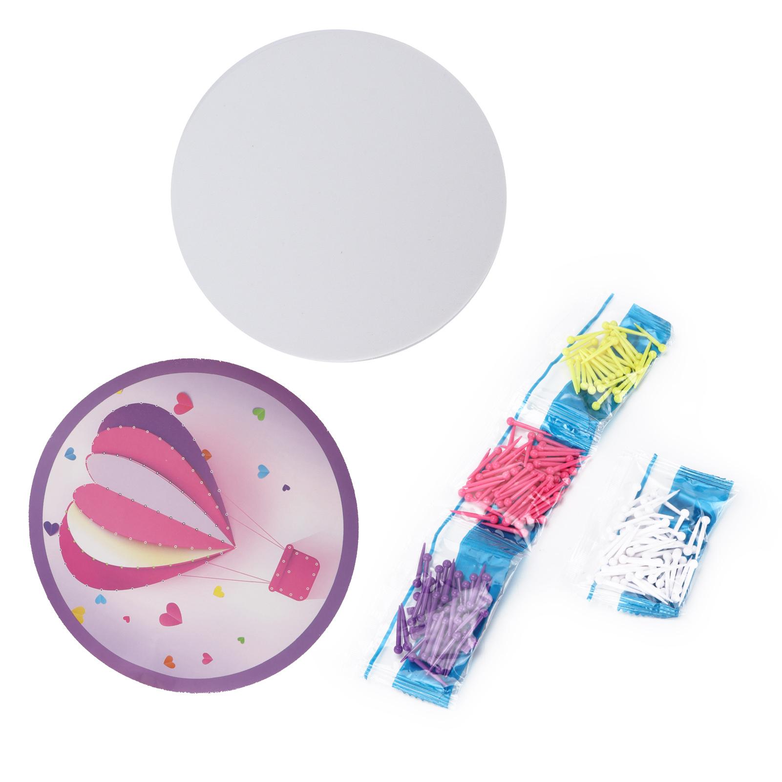 

Winding Lines Painting Hot Air Balloon Pattern Nails String Drawing Art Craft Kit for DIY Production