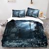 Horror Theme Duvet Cover Set Gothic Spooky Bedding Set for Teens Adult Men Terror Halloween Quilt Cover King/Queen/Full Size