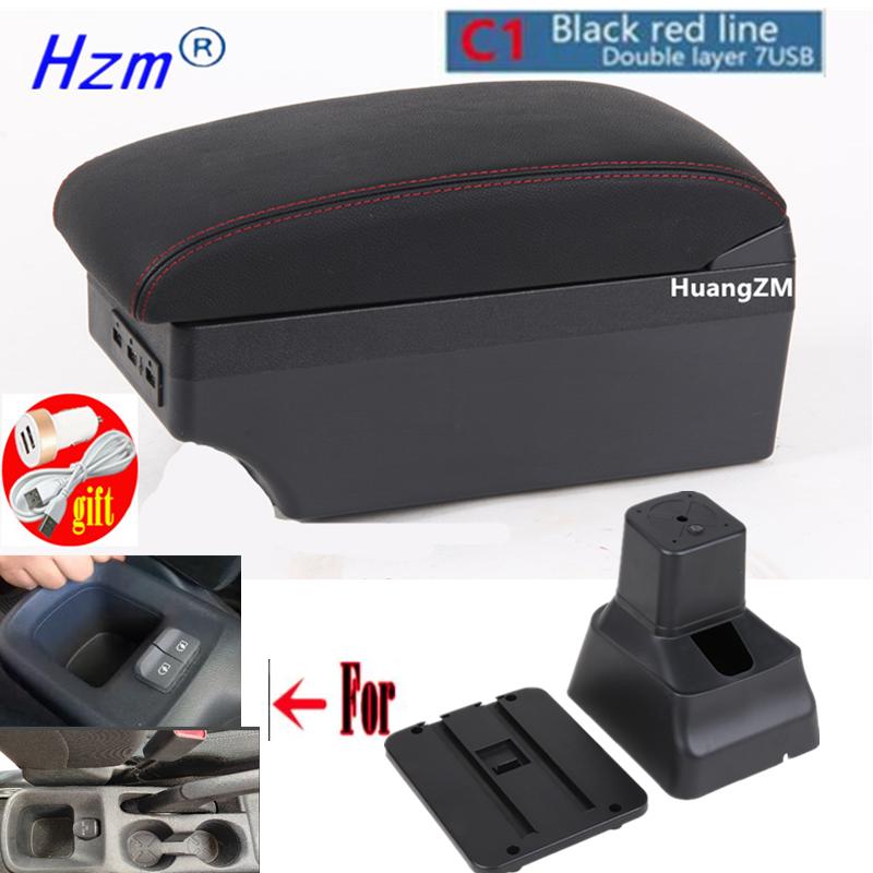For Nissan Versa Armrest Box Almera 2020-2024 Central Console Storage Box Ashtray Cup Holder PU Leather USB Charging LED