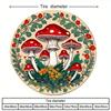 Mushroom Garden Tire Cover Vintage Pastoral Polyester Durable Spare Wheel Protector