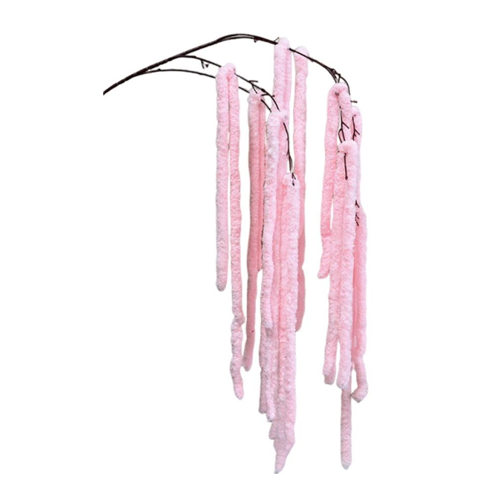 Coarse Wool Simulation Flower Multicolor Rhine Design Hanging Rice Flower Fox Tail Shape Yarn Material Artificial Hanging Plant