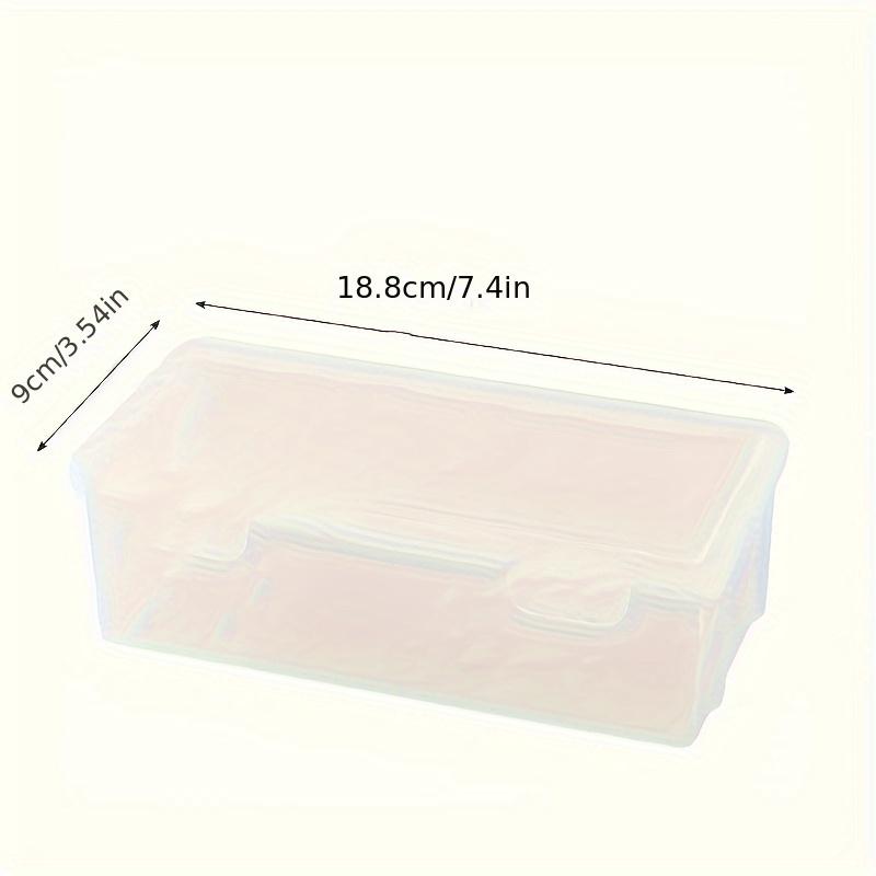 Large Clear Plastic Pencil Case, Lightweight Multipurpose Tissue Box for Colored Pencils, Pens, Markers, Art Supplies And Accessories