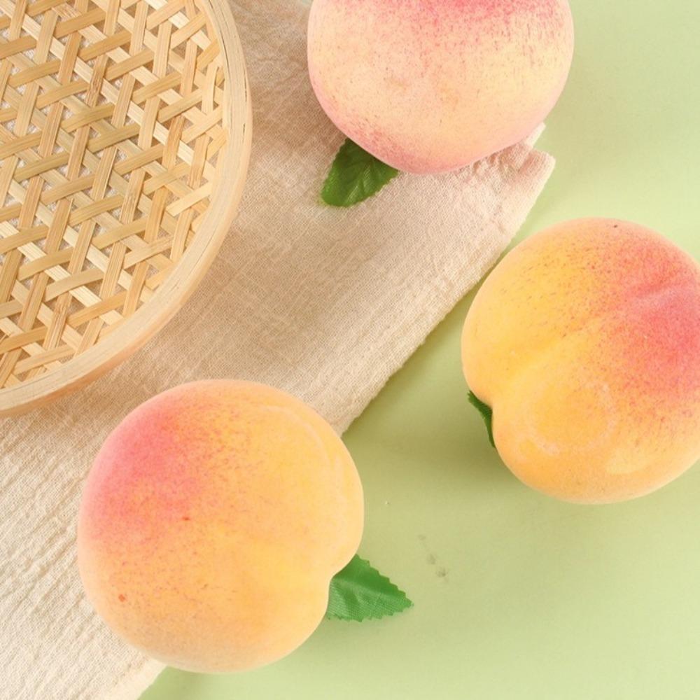 10pcs Mini Artificial Foam Peach Handicrafts Lifelike Fake Peach Fruit Realistic Simulation Peach Model Wedding Party Decor