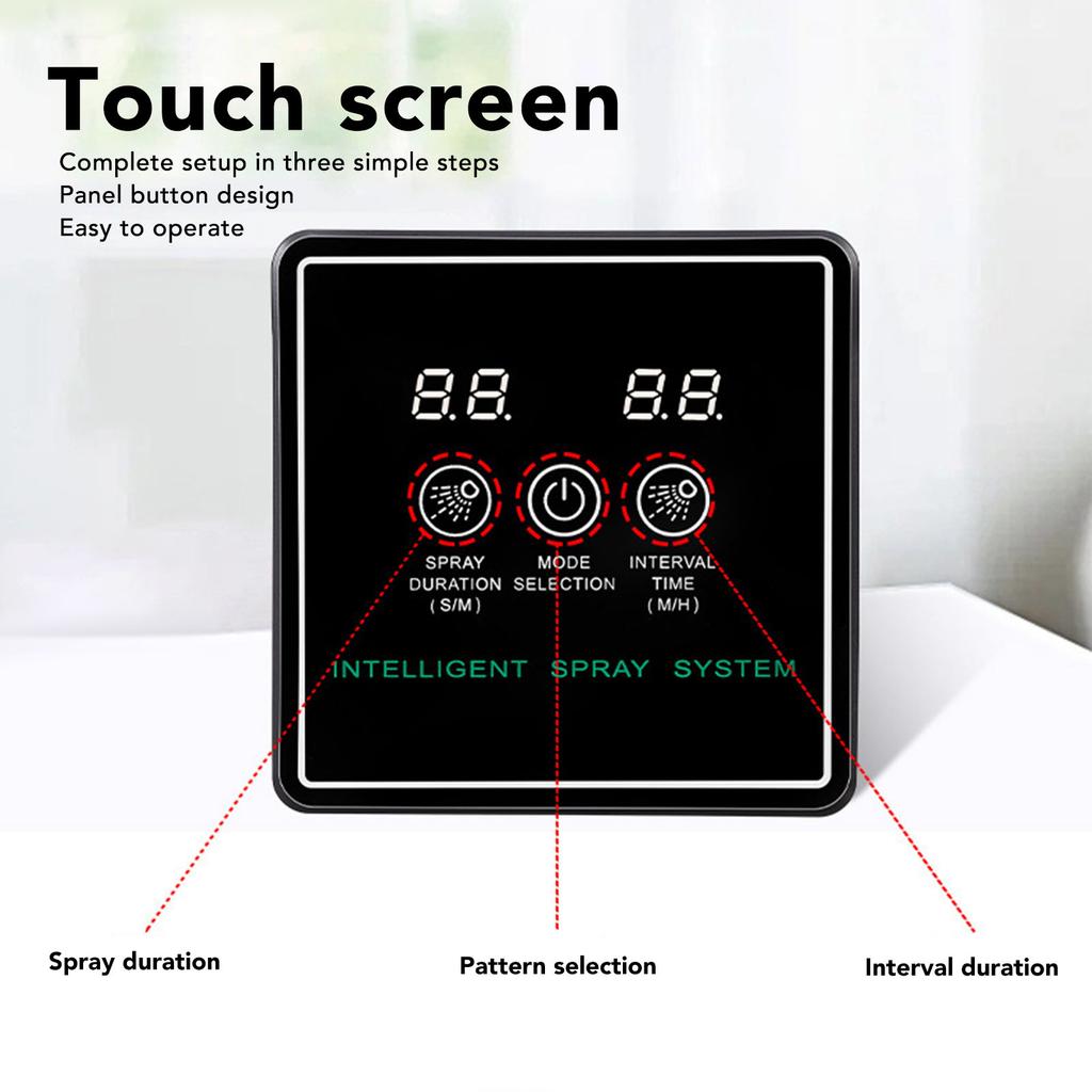 Reptile Fogger Smart Spray System Automatic Timing Humidifier 360 Degree Adjustable Misting Nozzles Mister for Terrarium