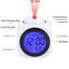 Home Bedroom Silent Alarm Clock: LCD Backlight, Voice Time, Projection, Desktop Décor, Snooze Function