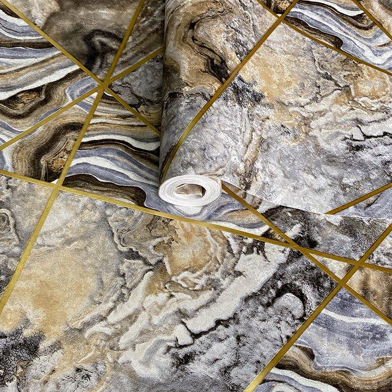 3D Effect Metallic Geometric Marble Wallpaper Roll Modern Quartz Triangles PVC Wall Paper for Living Room Bedroom Walls