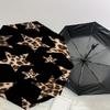 1 Stück Leopardenmuster Sterne Regenschirm - 8 Speichen verstärkt, Automatisches Öffnen, Leicht & Langlebig, Niedliches Modeaccessoire für den Außenbereich, Strand oder Freizeit, Bea