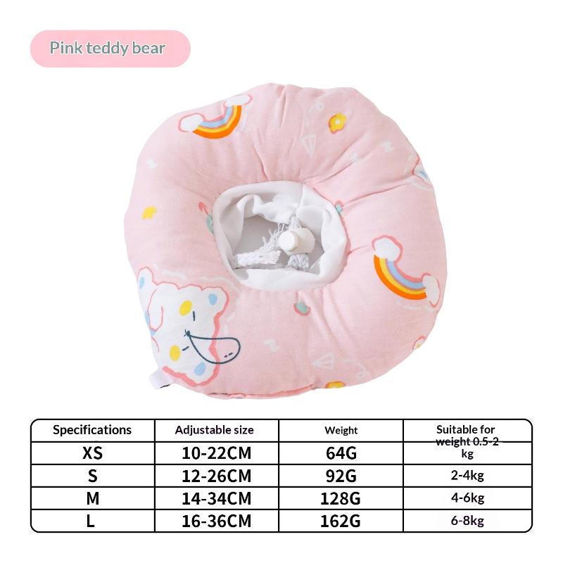 Sweet Donuts Cat Round Pillow Collar Pet Dog Neck Cone Recovery Collar For Anti-Bite Lick Surgery Cat Accessories Pet Collars
