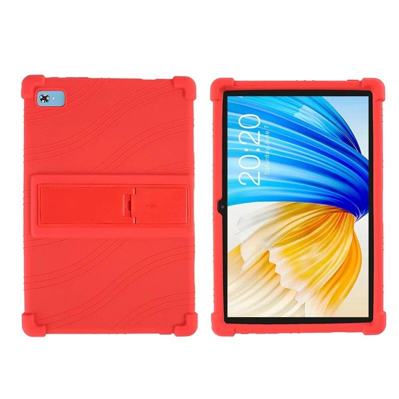 

Для Blackview Tab 8 4G/8E 10,1-дюймовый силиконовый защитный чехол для планшета с регулируемой подставкой и утолщенными углами для защиты от ударов Blackview Tab 8 4G красный
