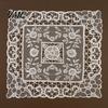 Retro European Style Table Linens Lace Placemat, White Floral Doilies, Embroidered Mat, Elegant Photo Backdrop Prop Sheer Mesh Doily for Tea