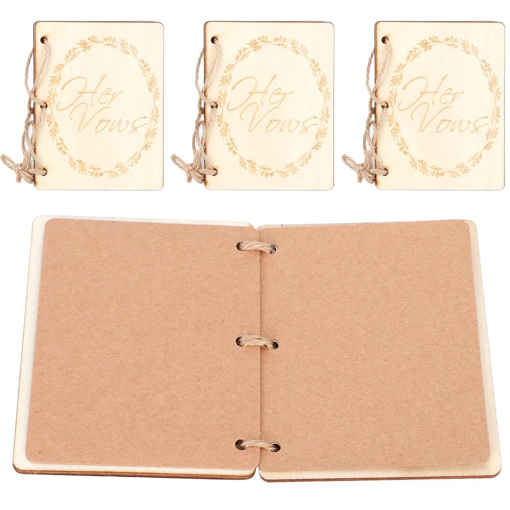 2er Set Hochzeitsheft Jubiläumsbücher Notizbuch Foto-Requisiten Dekoration Geschenk