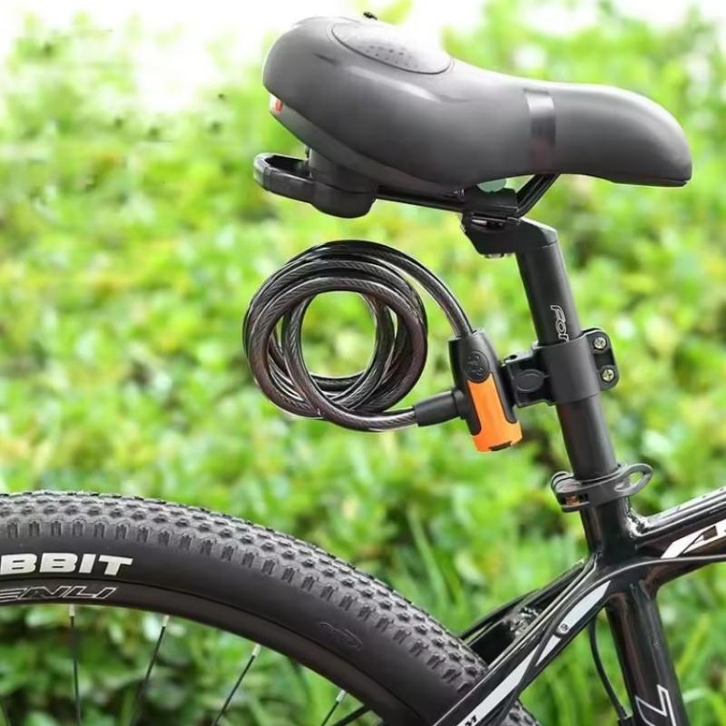Bicycle Lock Anti-theft Mountain Road Bicycle Wire Chain Lock Key Safety Anti-theft Belt Mounting Bracket Scooter Bicycle Lock