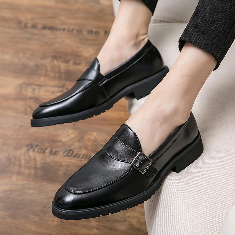 Mode Elegant Klassisch Braun High-End Bankettschuhe Büro Herren Business Arbeitsschuhe Rutschfest Herren Leder Freizeitschuhe