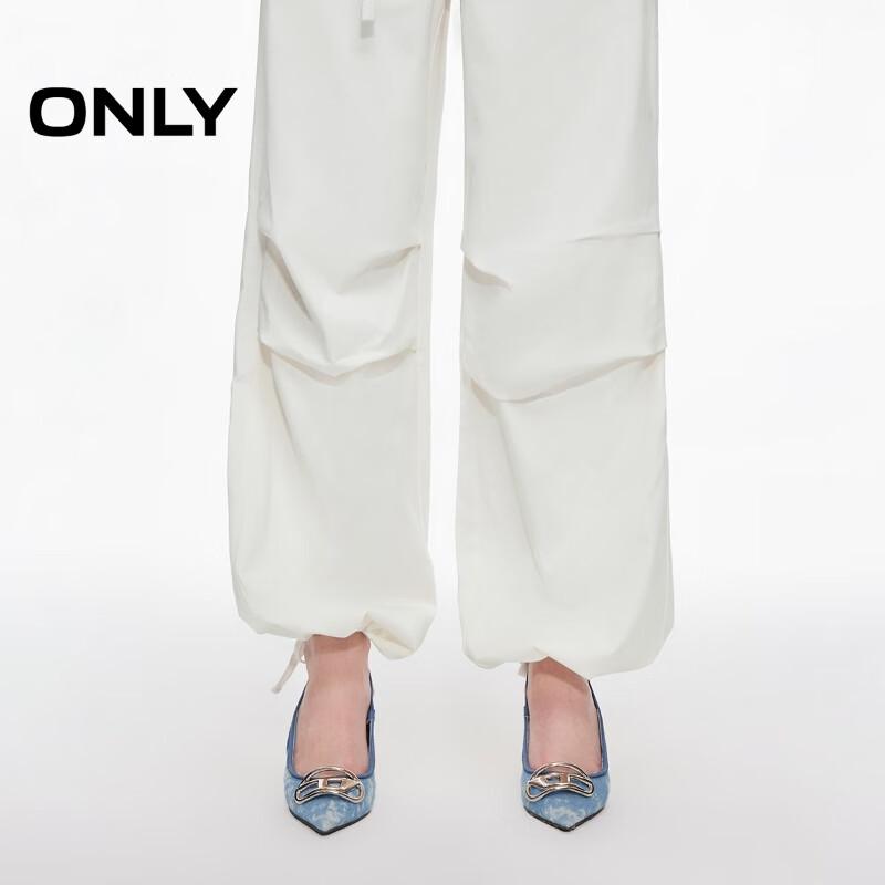 ONLY Women's Tencel Blend Wide-Leg Cargo Pants