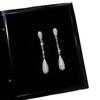 Silver Needle Zhao Lusi Style Zircon Water Drop Tassel Earrings - Luxurious, Exquisite & Versatile Ear Studs.