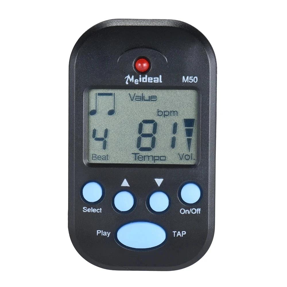 M50 guitar Metronome Professional LCD Digital Rhythm Metronome electric guitar Violin Bass Stringed Instrument Accessories чёрный