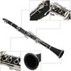 Juspins ABS Resin Bb Clarinet, 17 Keys, Beginner's Set, for Brass Band, Practice, and Performances, Cupronickel Plated