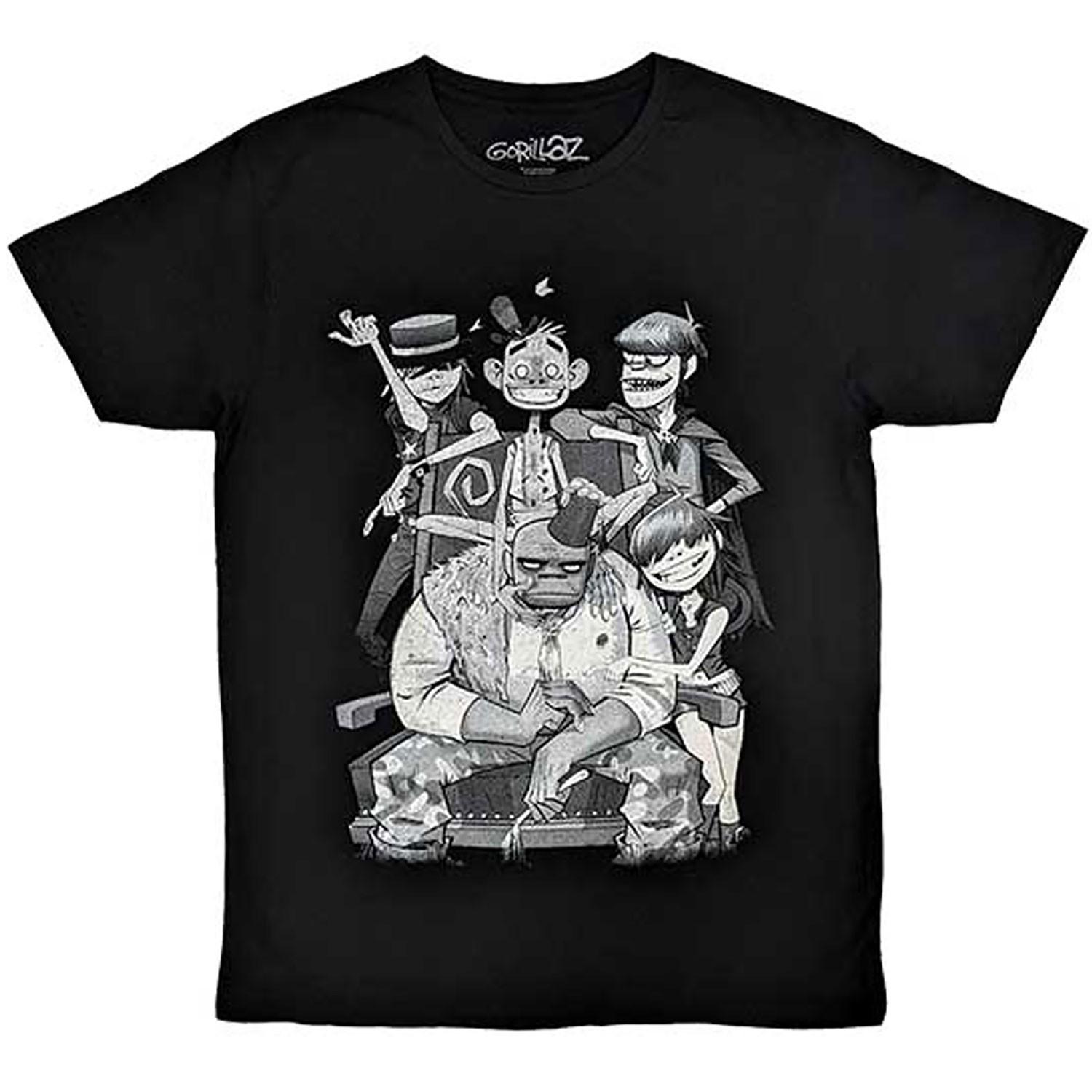 Men s Gorillaz George Spray T-shirt XX-Large Black L
