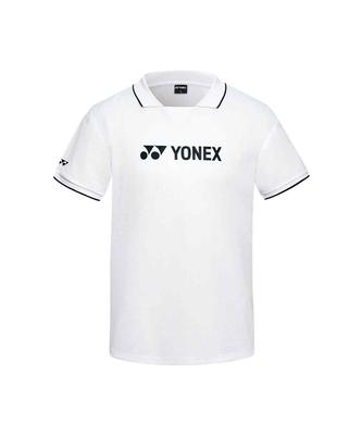 YONEX 261Ts071U White Unisex Oversized Short Sleeve Collared T-Shirt