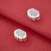 S999 Sterling Silver Double-Sided Copper Coin Beads Ruyi Cloud Pendant for DIY Handmade Bracelets