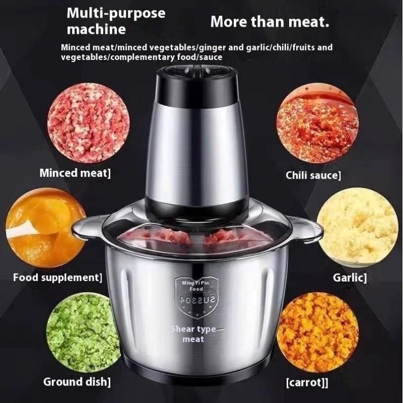 2L/3L Large Capacity Electric Meat Grinder Multi-function Veg Chopper Household Stainless Steel Sausage Food Processor