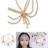 Elegant Rhinestone Multi Layer Chain Tassel Design Women Jewelry Headwear For Bridal And Summer Party Decor