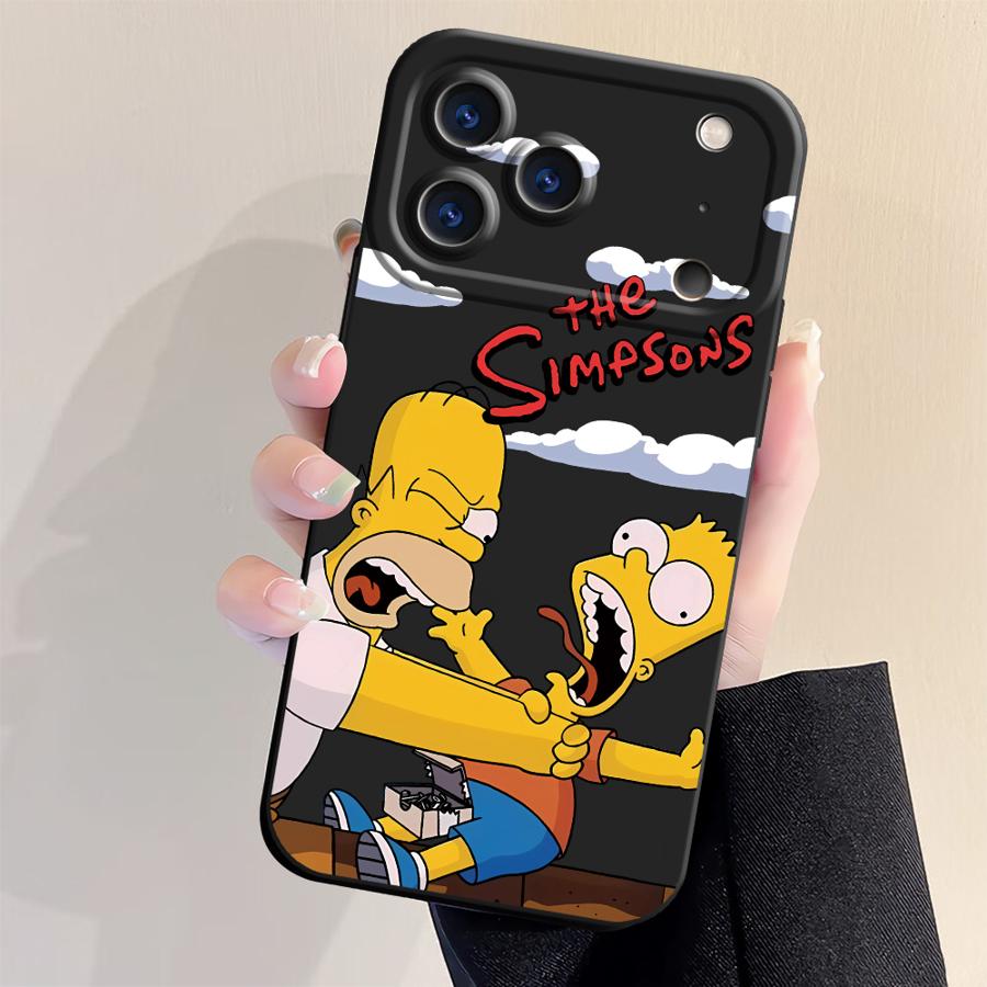 The Simpsons Cartoon TPU Phone Cover Case for Apple iPhone 17 Pro Max 13 12 Plus 16 15 Pro 11 Air 14