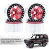 Aluminum Alloy Wheel Rim Beadlock Wheel Rims Hub 4pcs Replacement for 1/10 TRX4 Axial SCX10 90046