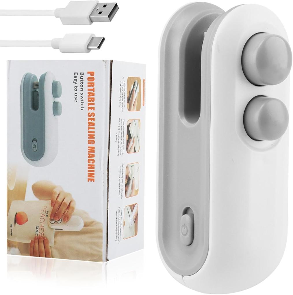 USB přenosný mini tepelný sáček na uzavírání sáčků pro svačiny Domácí použití Dobíjecí těsnění vakuové těsnění plastové sáčky Tepelné těsnění klip