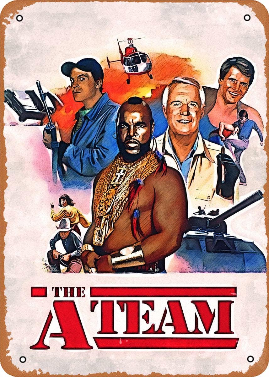 Movie Classic Poster Metal Sign THE A TEAM Vintage Movie Wall Art Decor Tin Sign 20x30cm（7.8x11.8inch）