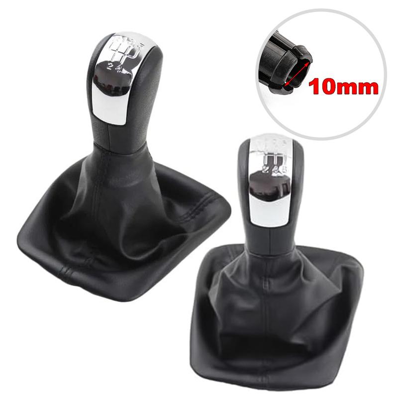 Gear Knob and Dust Cover Chrome Set for Skoda For Octavia 2 Model Years 2004 to 2013 Compatible with Manual Transmissions
