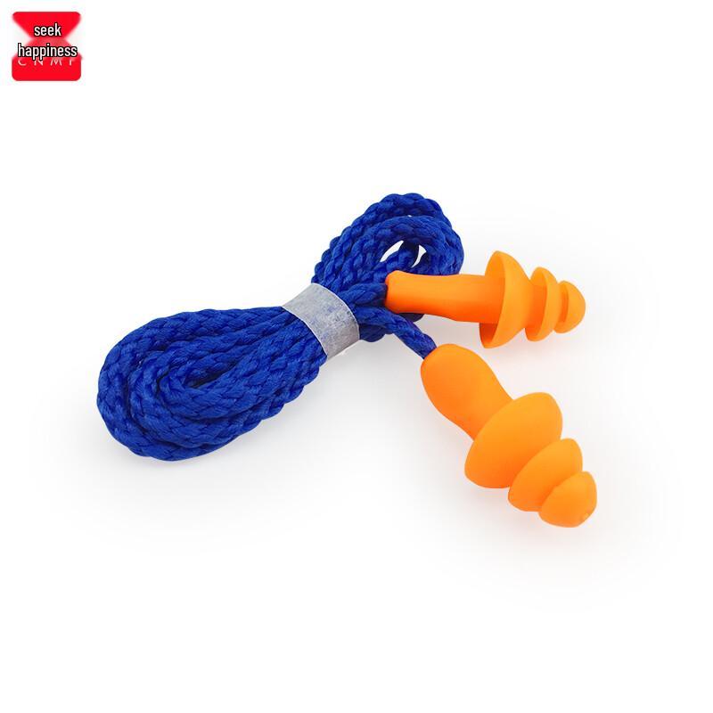 CNMF 897 Industrial Noise-Cancelling Silicone Earplugs with Cord