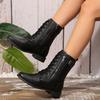 Retro Boots Women Autumn 2026 New Large Size Short Boots Thick Heel Knight Boots Leather Lightweight Outdoor Shoes for Women